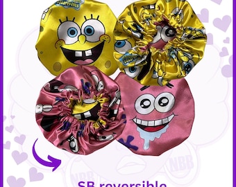 Satin Lined Bonnet – Kids & Adults, Reversible Sleep Cap