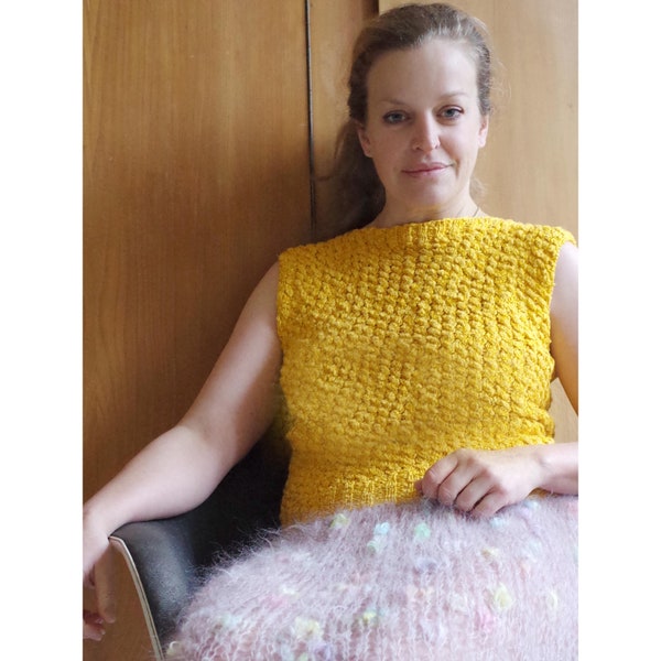 SALE Unikat, handgestricktes Kleid, Mohairkleid, Sommerkleid, Midikleid handgestrickt