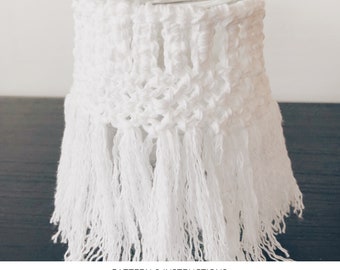 Simple Macrame Jar Cover (PDF Pattern and Instructions)