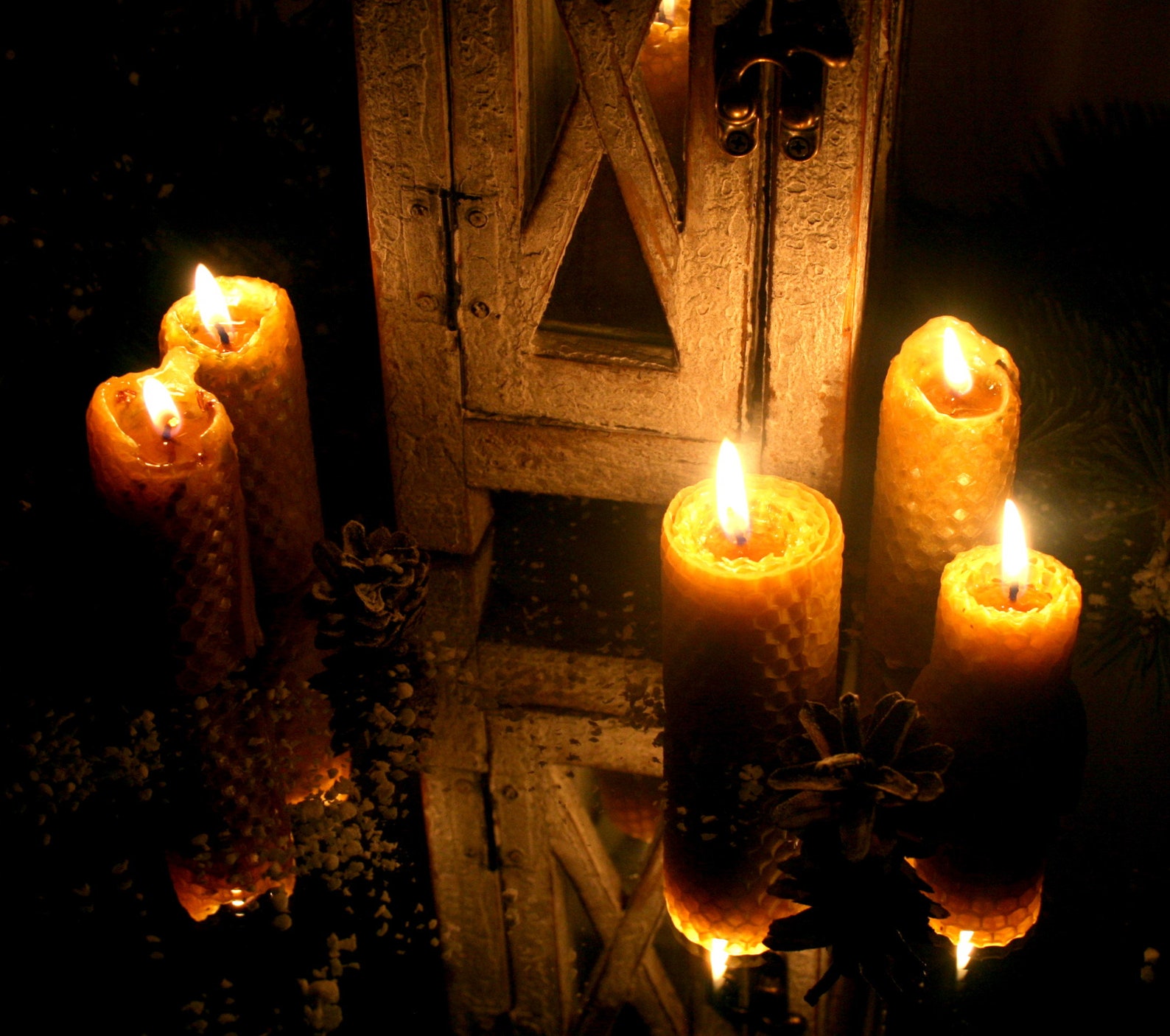 Personalized candles 11 cm height Set of 3 Beeswax candles Etsy