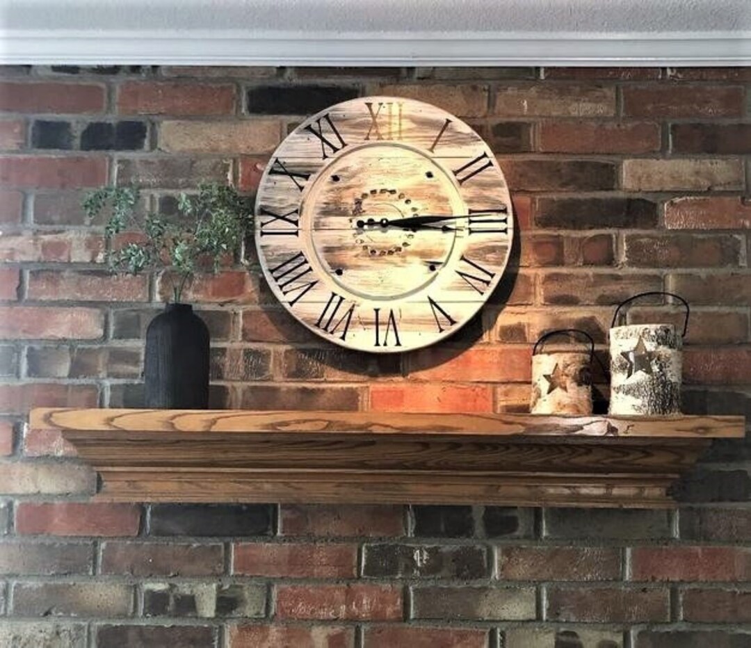 Rustic Farmhouse Spool Wall Clock – 20