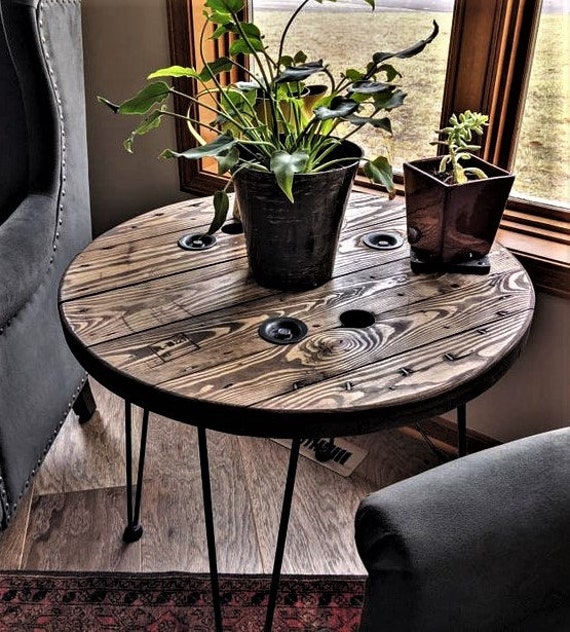 Wooden spool 2024 coffee table