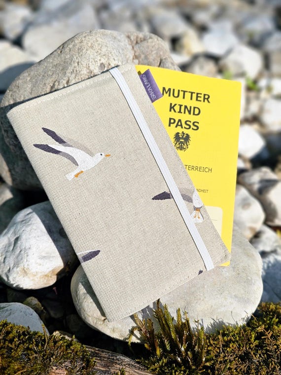 Mutter-Kind-Pass Hülle Stoff mit E-Card Fach | MUKI Schutzhülle | Untersuchungsheft Hülle | Geschenk zur Schwangerschaft & Geburt | Handmade