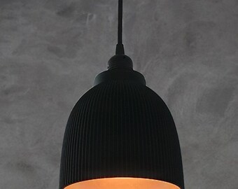 Lampe suspendue Lux3D, abat-jour imprimé 3D, plafonnier suspendu en plastique organique 3D