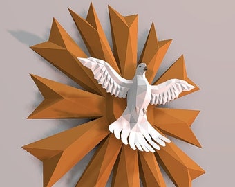 Holy Spirit Papercraft Design with PDF Templates, Paper Art and Craft for Home Decor, DIY, 3DIER