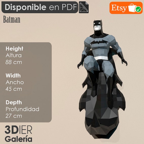 Batman Design Papercraft Mit Handbaulichen Pdf Vorlagen Kunst Etsy
