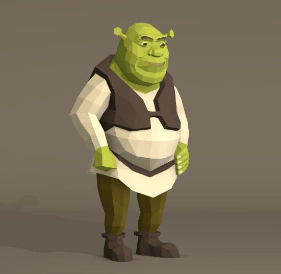 Shrek Papercraft Design With PDF Templates to Build (Instant Download) 