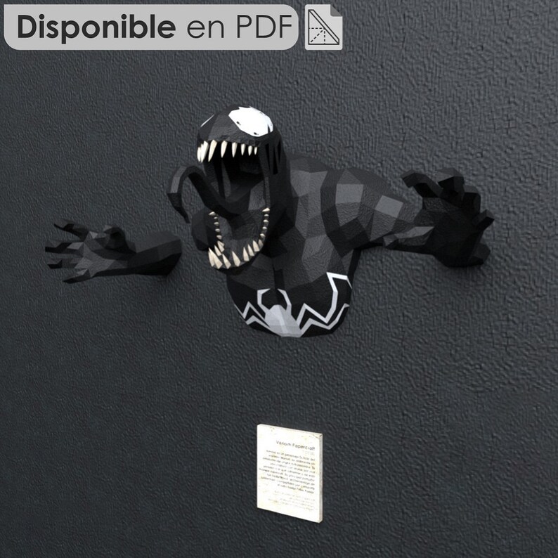 Venom Diseño Papercraft con plantillas PDF para construir a Etsy