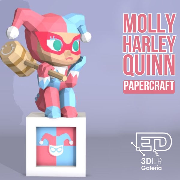 M0ll1 Clown PDF Papercraft Templates, Paper art and craft for home decor, DIY, 3DIER