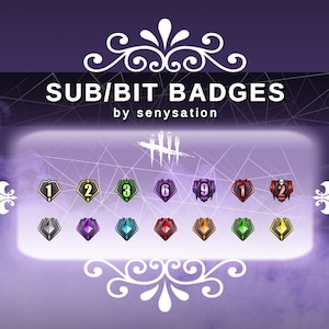 Killer Rank Sub / Bit Badges for Twitch