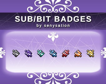 Puzzle Piece Sub / Bit Badges for Twitch