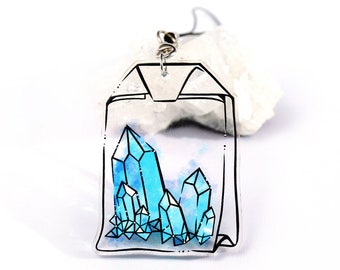 Acrylic Crystal Teabag Charm - Blue