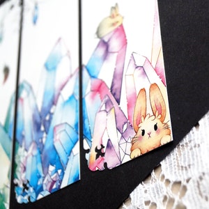 Combinable Bookmarks Cute Robin Bunnies Crystals Bunnies