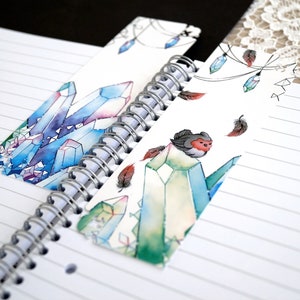 Combinable Bookmarks Cute Robin Bunnies Crystals image 2