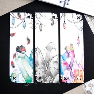 Combinable Bookmarks Cute Robin Bunnies Crystals Robin + Bunnies