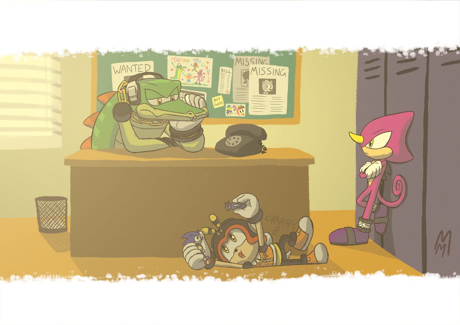 Chaotix Detective Agency Sonic the Hedgehog Art Print 