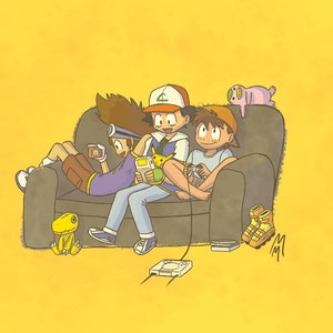 1999 - Pokémon/Digimon/Monster Rancher art print