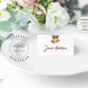 Jingle Bells Christmas Gift Tag Template Printable Christmas Tags ...