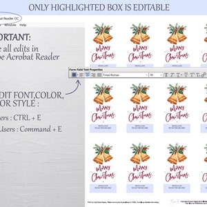 Jingle Bells Christmas Gift Tag Template Printable Christmas Tags ...