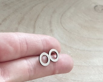 Kreis Ohrstecker aus  Edelstahl