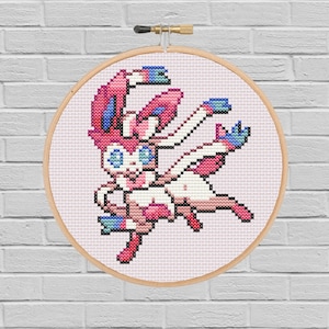 Patrón Punto De Cruz Sylveon Digital