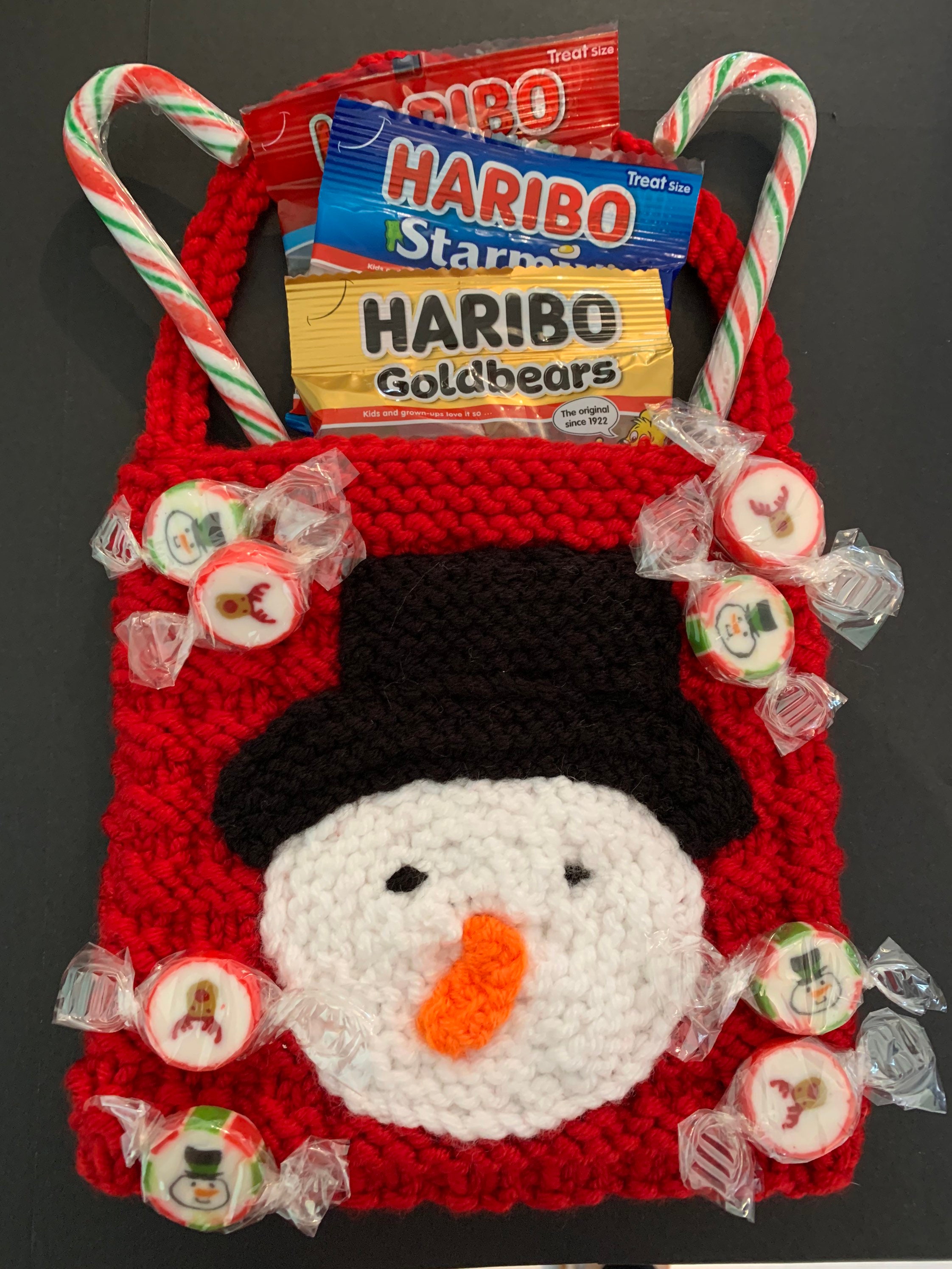 Christmas Gift Bag Hand Knitted Festive Bag Christmas Treat - Etsy UK