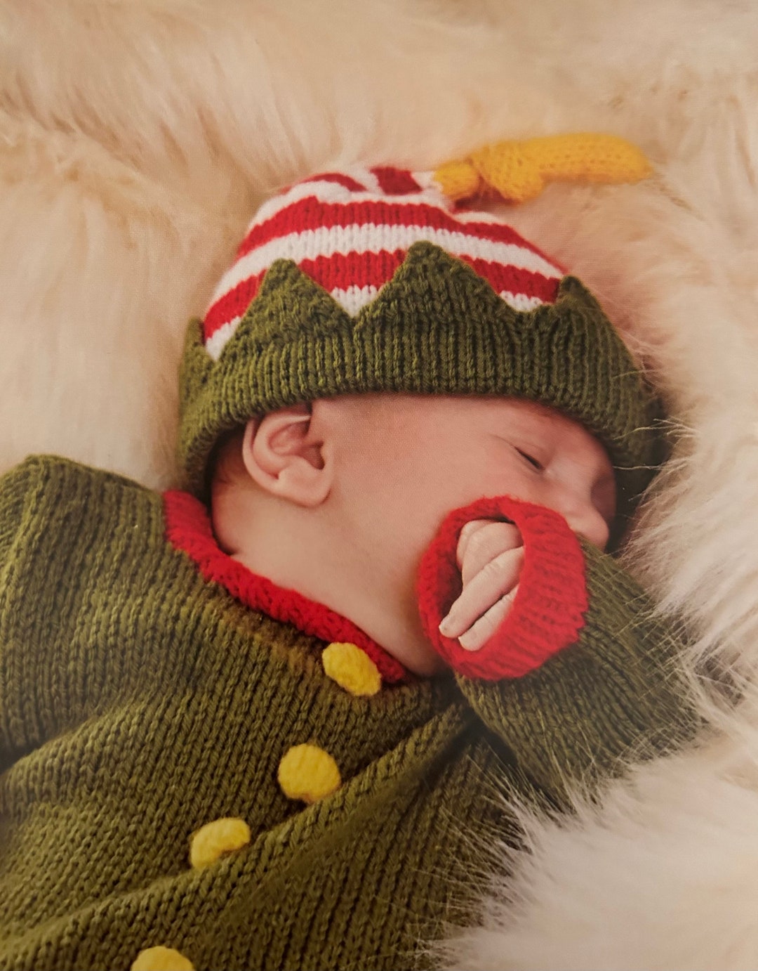 Christmas Hats for Children, Knitted Cute Christmas Hats, Hand Knitted