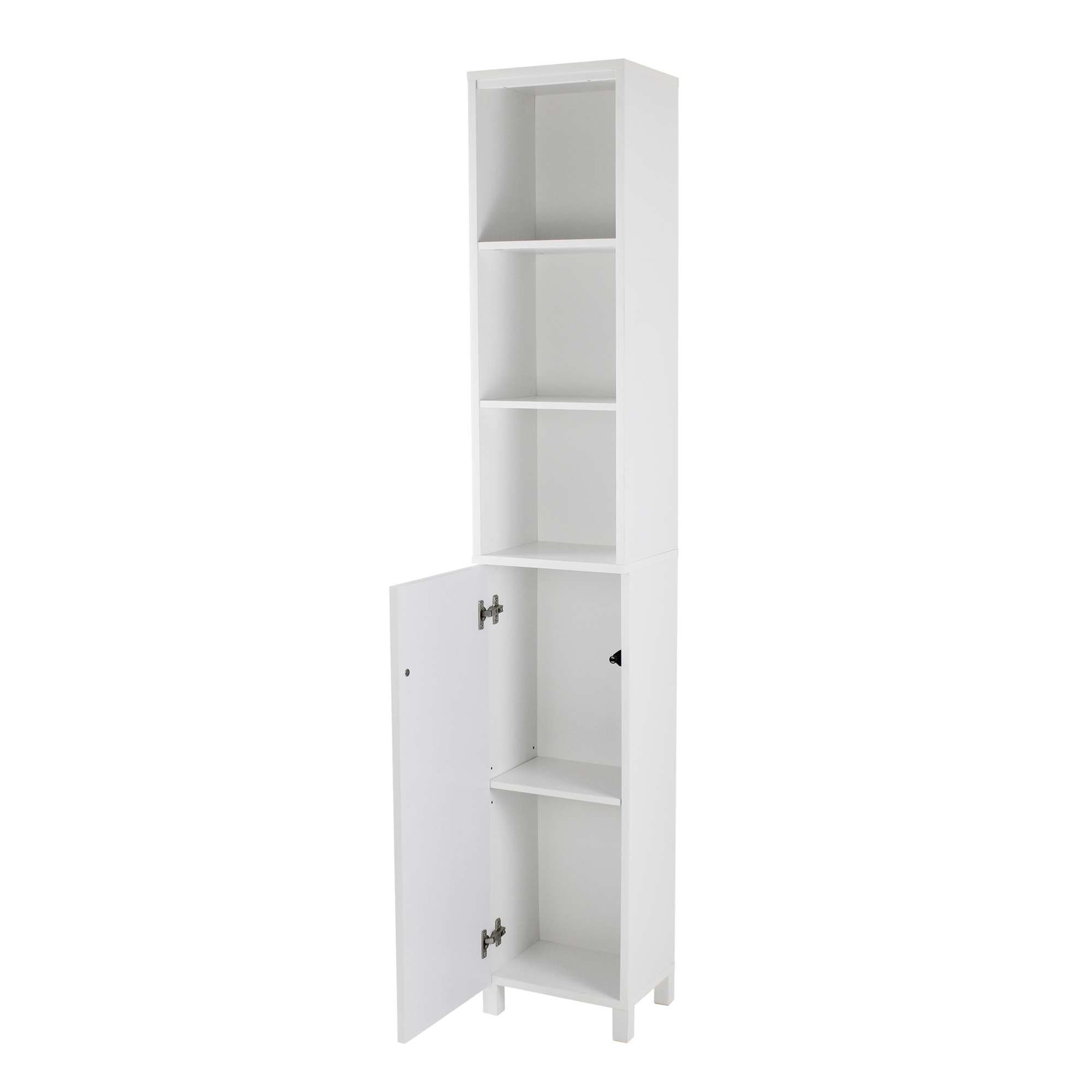 Bathroom Tallboy Storage White Ripple Effect Furniture Etsy UK