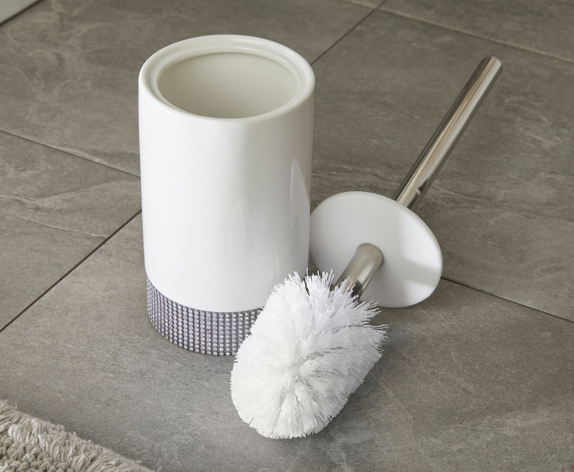 Sparkle Bathroom Ceramic Toilet Brush Holder Accessories Decor Etsy