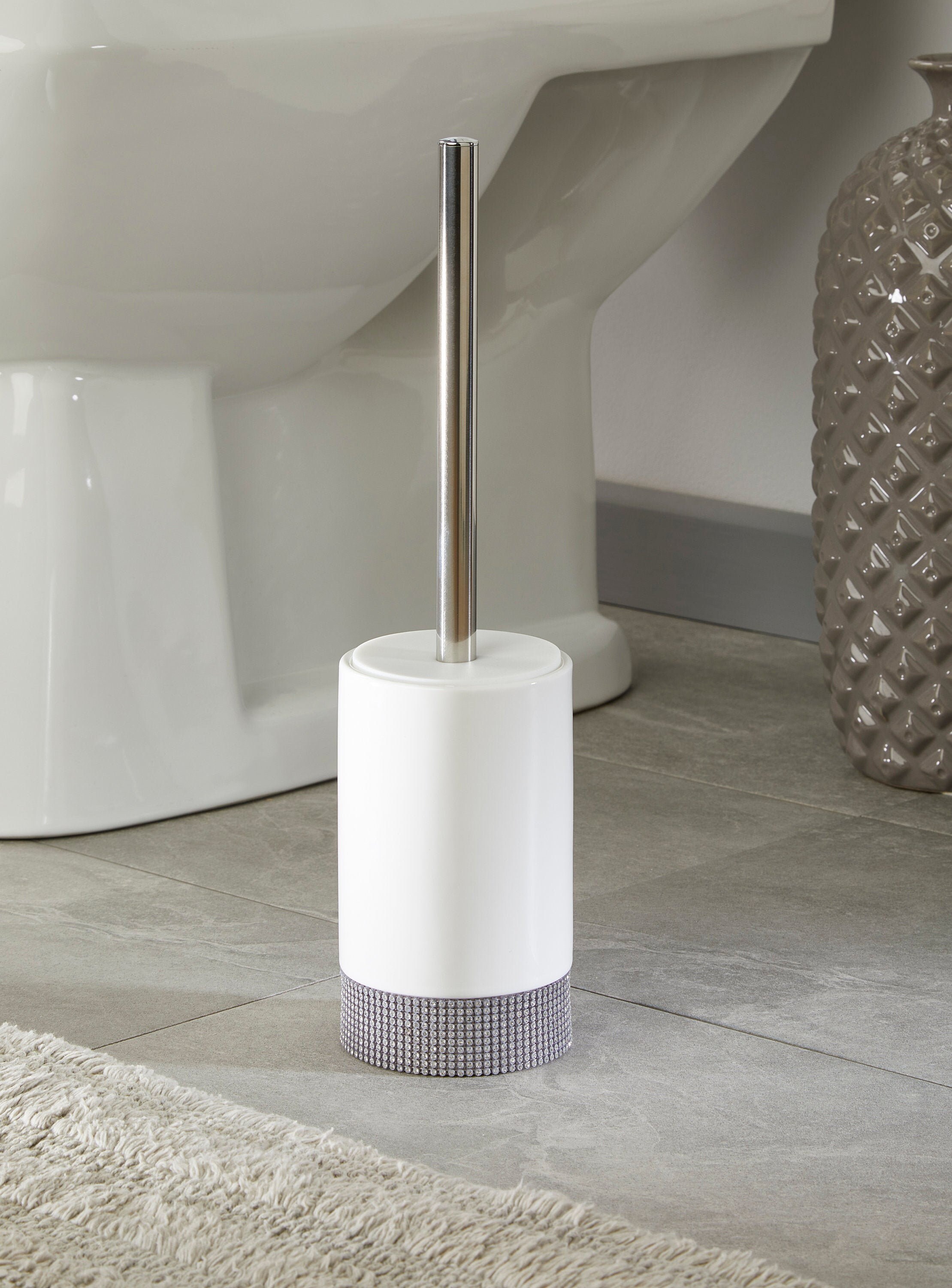 Sparkle Bathroom Ceramic Toilet Brush Holder Accessories Decor Etsy