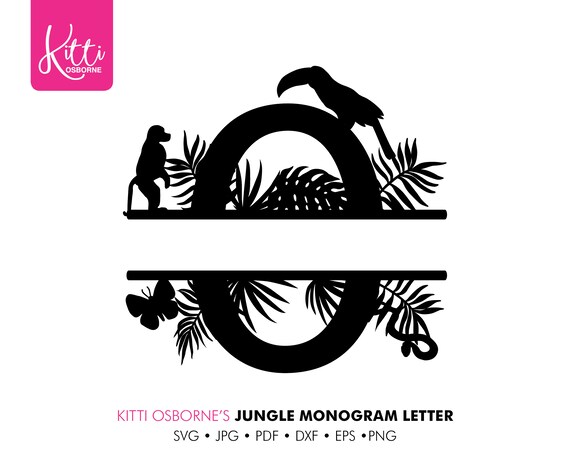 Download Letter O Svg Jungle Monogram Alphabet Paper Cut Vinyl Etsy