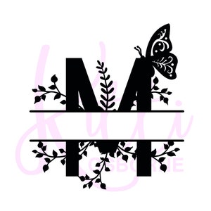 Letter M, SVG Monogram Alphabet, Paper Cut Template - Etsy