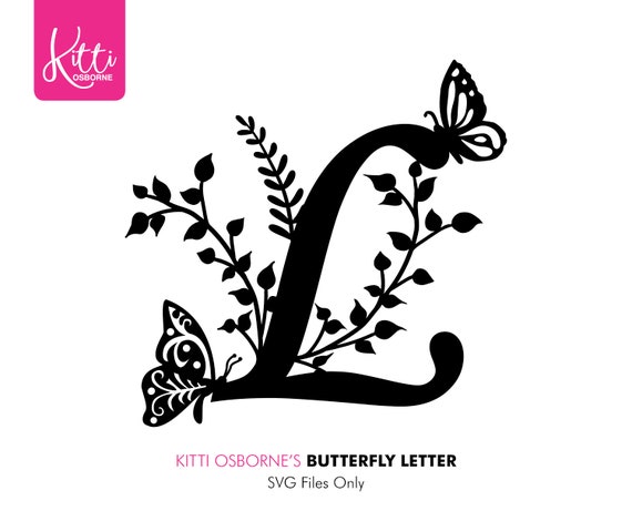 Download SVG Butterfly Alphabet Letter L Cutting File | Etsy