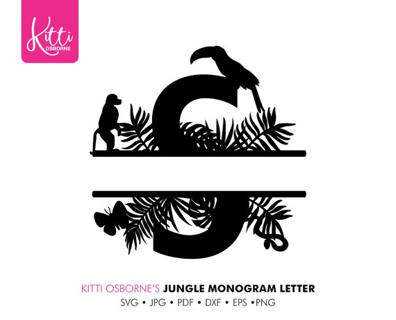 Download Letter S Svg Jungle Monogram Alphabet Paper Cut Vinyl Etsy