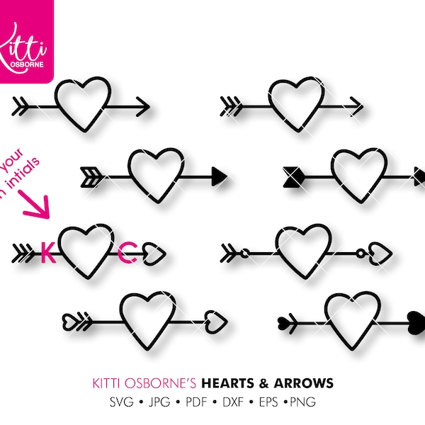 Hearts & Arrows – Paper cut Template • Machine cutting • SVG