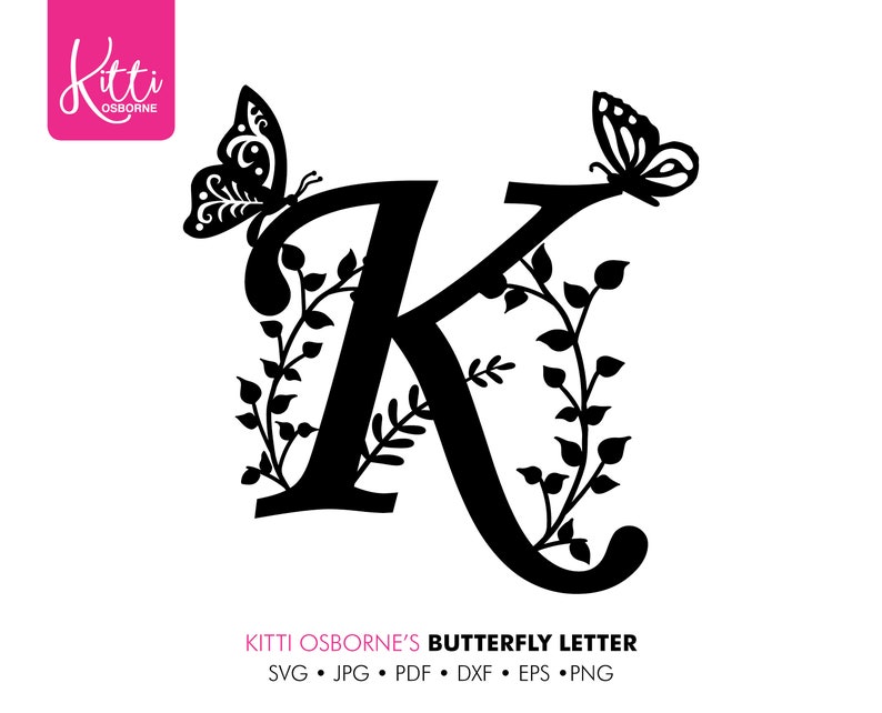 Download Papercut template. Decorative Letter K SVG Alphabet ...