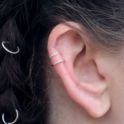 Sterling Silver Leaf Ear Cuff Etsy