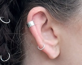 ③Own Light Ear Cuff Ring【#Casual】Silver Hammered Sterling Silver Ear Cuff: Minimalist No Piercing