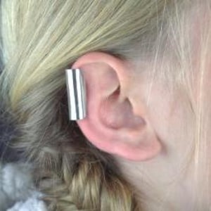 25mm Mirror Shine Sterling Silver Ear Cuff | 25mm Wide Ear Cuff | No Piercing | Hand PolishedFinish Ear Cuff | Minimalistic