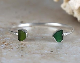 Welsh Sea Glass Textured Sterling Silver Cuff | Recycled Bracelet | Gifts For Her | Everyday Silver Wear