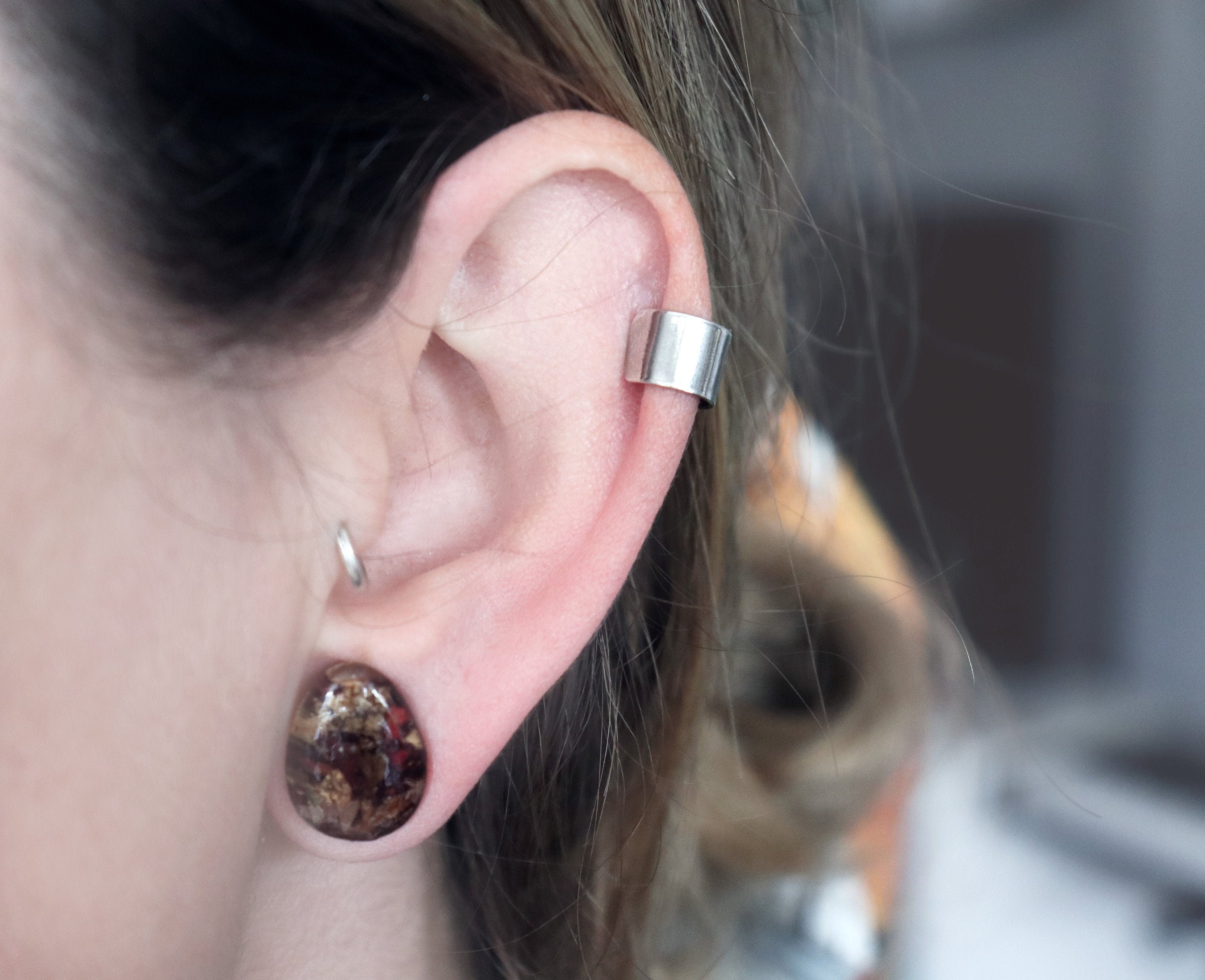 7mm Mirror Shine Sterling Silver Ear Cuff | No Piercing - Etsy