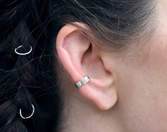 1Pc Punk Ball Stud Cartilage Ear Cuff Wrap Double Chain Piercing Earring Unisex