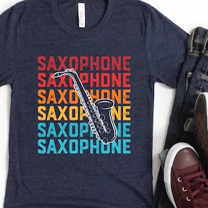 Saxophon Shirt / Vintage Saxophon Geschenk / Saxophonist Band Shirt / Saxophon Spieler Shirt