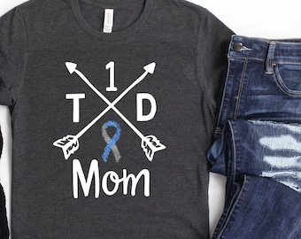 Maglietta per diabete di tipo 1/regalo per mamma diabetica/mamma T1D/maglietta per la consapevolezza del diabete di tipo 1