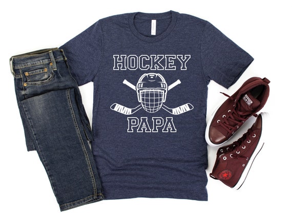Papa Hockey Shirt/ Hockey Grandpa Game Day Gift/ Hockey Papa/ Ice Hockey Gift For Papa/ Men's Hockey Game Shirt/ Ice Hockey Papa