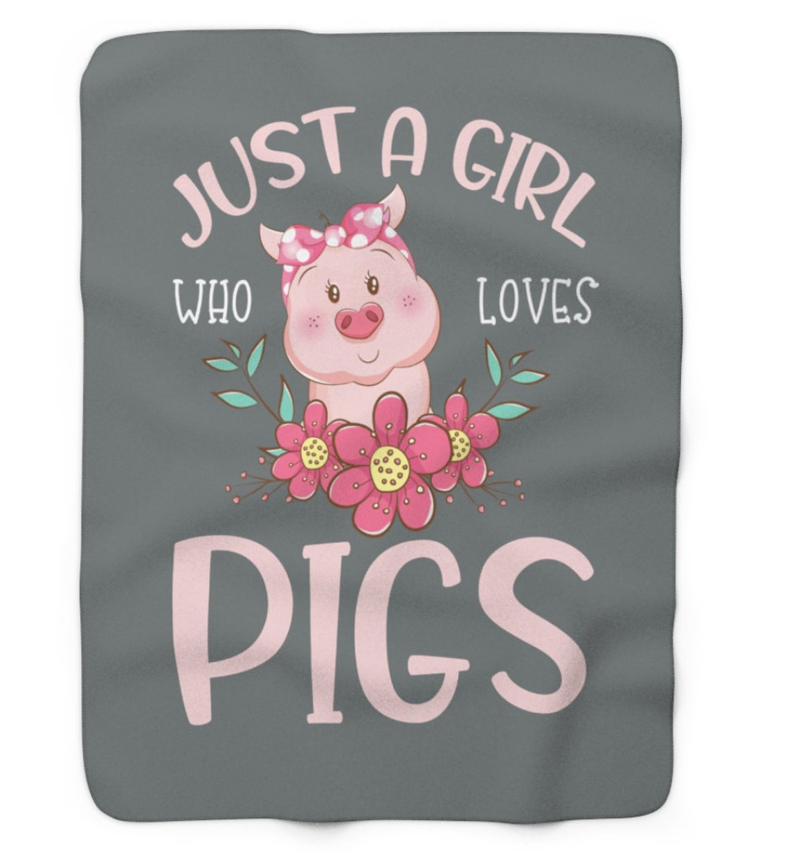 Pig Blanket/ Cute Piggy Fleece Blanket Gift/ Just A Girl Who Etsy