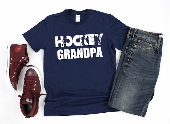 Grandpa Hockey Shirt/ Hockey Grandpa Game Day Gift/ Hockey Grandpa/ Ice Hockey Gift For Grandpa/ Men's Hockey Game Shirt/ Ice Hockey Grandpa