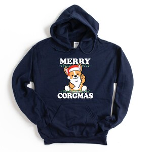 Pull De Noël Humoristique Corgi "Merry Corgmas" - Sweat-shirt En Coton Pour Fans De Chiens - Cadeau Amusant Pour Les Fêtes