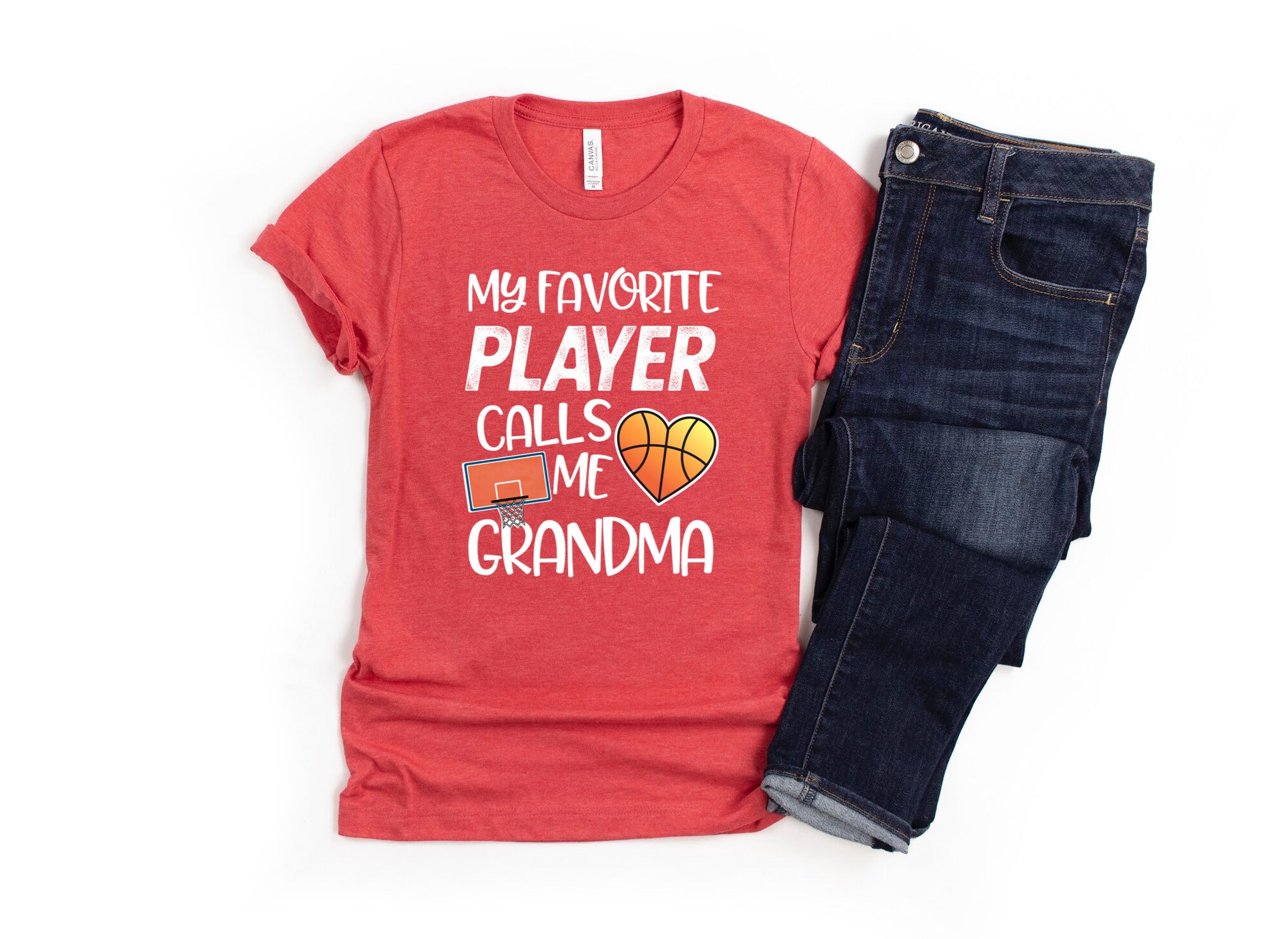 Discover Basketball Shirt/ Cute Basketball Grandma Gift/ My Favorite Player Calls Me Grandma