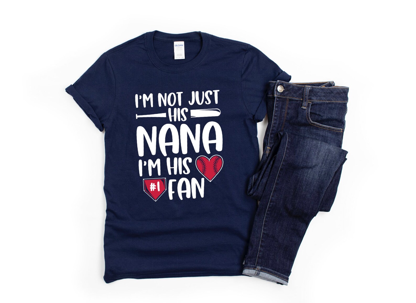 Baseball Nana Shirt/ Cute Nana Baseball Gift/ I'm Not Just Etsy